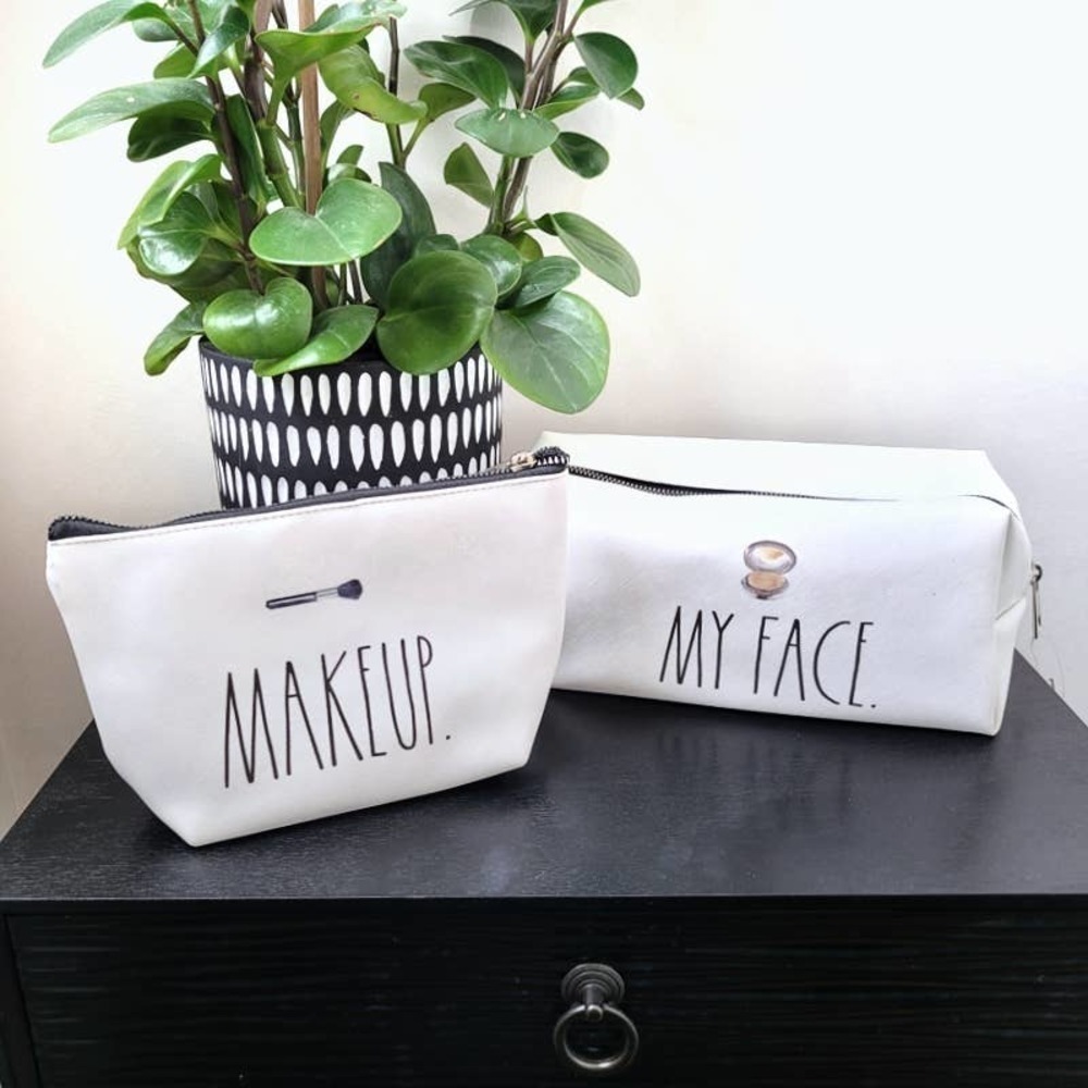 Rae Dunn Makeup Bag Set Bundle NWT